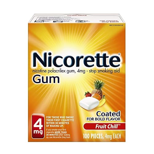 Nicorette Gum 4mg de fruta Chill100ct, pack de 2