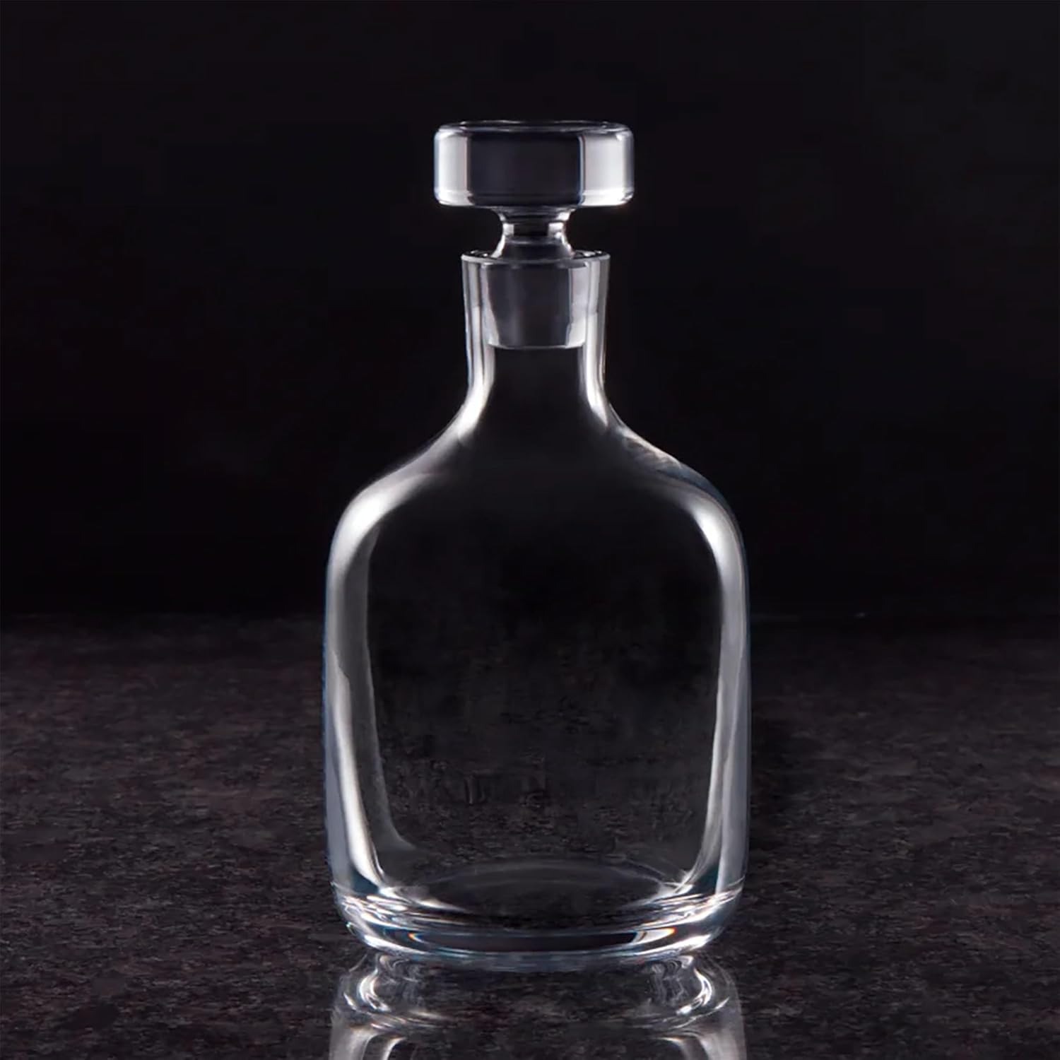 Wine Enthusiast Astor Whiskey Decanter – 44 oz Handcrafted Crystalline Glass Liquor Decanter with Stopper – Bar Gift for Whiskey, Bourbon, Scotch – Elegant European Drinkware for Home Bar Groomsmen