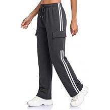 Inno Cargo Pants Women Straight Leg Track Sweatpants 28/31/34/36 Inseam | Soft Modal Fabric, Streetwear, Sports, Lightweight, Breathable, Elastic Waistband