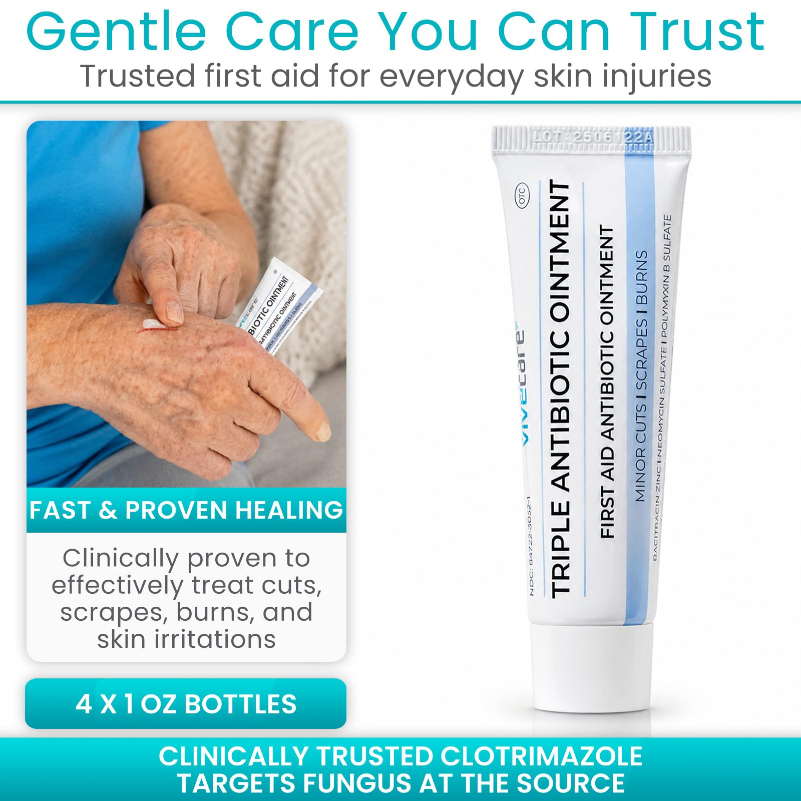 Vive Care Triple Antibiotic Ointment - Topical Antibacterial Cream — Amazon image 6