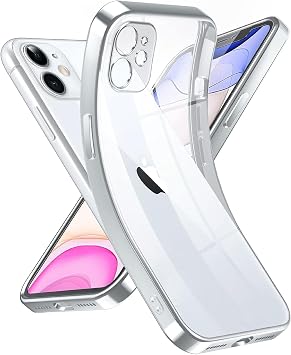 MADNOVA Apple iPhone 12 İle Uyumlu Şeffaf Telefon Kılıfı, Kamera Korumalı Silikon Kılıf