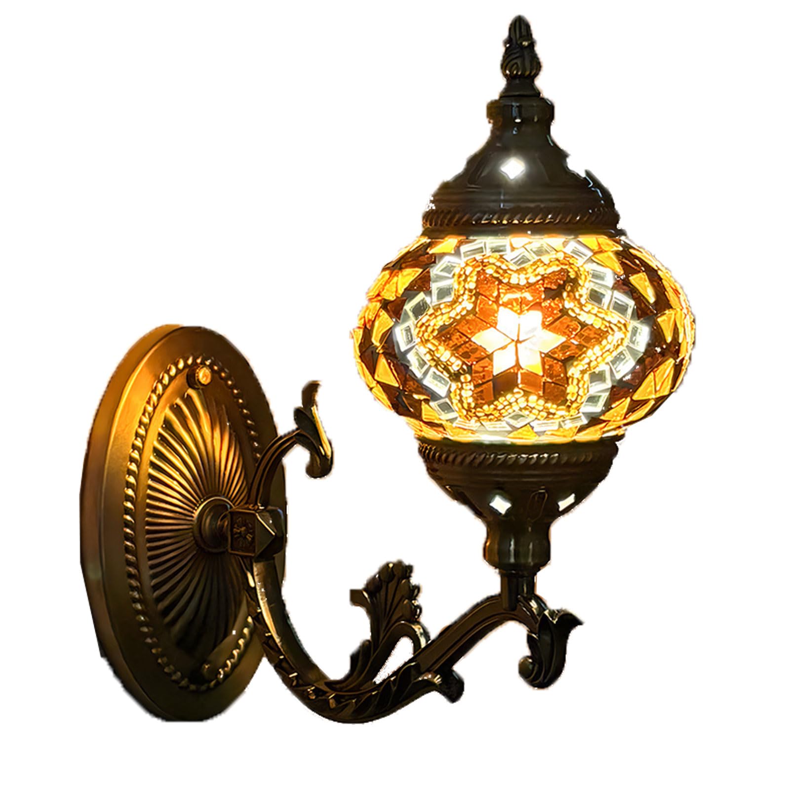 GAUUA Turkish Retro Exotic Handmade Mosaic Characteristic Restaurant Hotel Homestay Aisle Corridor Wall Lamp