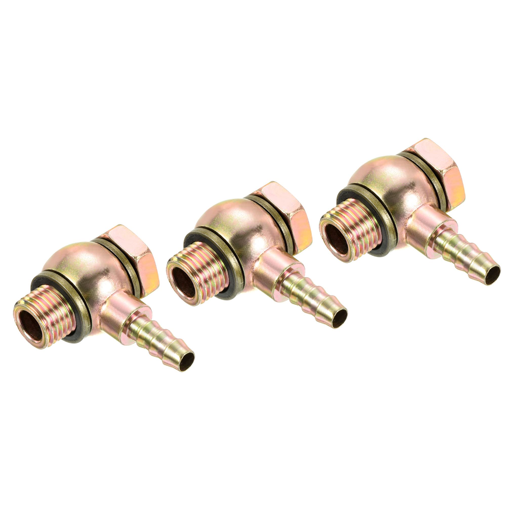 Adaptateur cannelé M14 x 1,5 en acier au carbone PATIKIL de 8 mm pour tuyau d'air et eau - 3 pièces