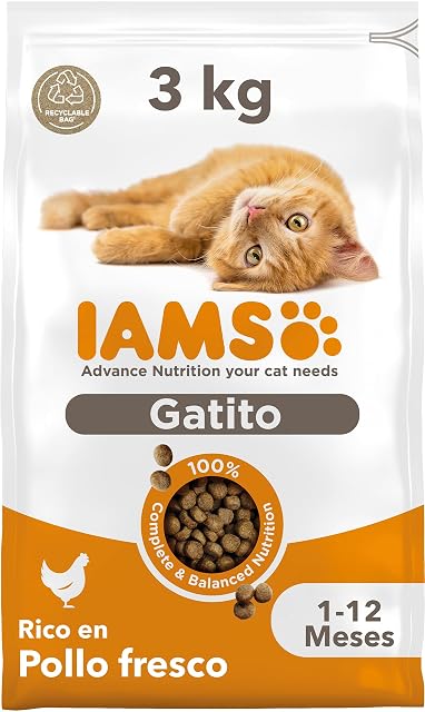 IAMS Alimento Seco para Gatitos de 1-12 meses, Pollo, 3 kg