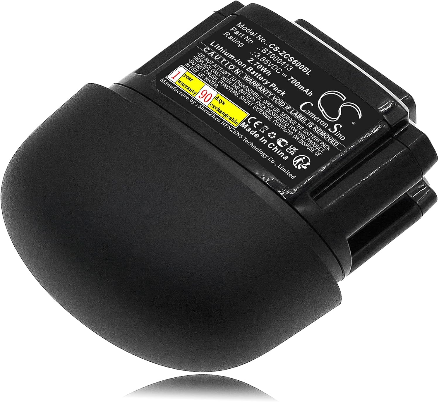 3.85V High-Performance BT000413 BT-000413-00 Replacement Battery for Zebra CS6080 CS60 CS6080-SR40004VZWW BT000413 BTRY-CS60EABOE-04 BT-000413-00/700mAh