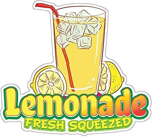 SignMission Lemonade Fresh Squeezed Concession Stand Food Truck Pegatina, Tamaño de la calcomanía 16"