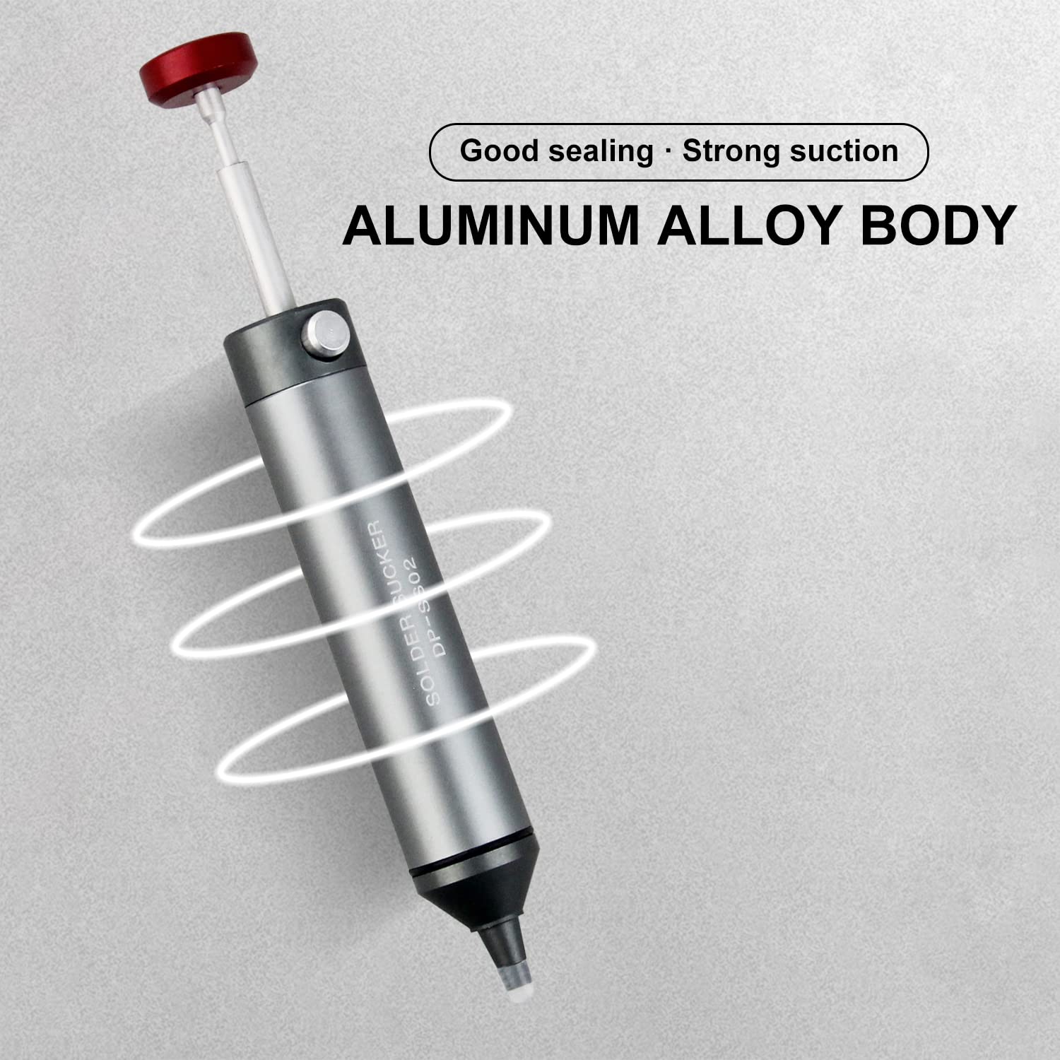 Pompe dissaldanti con ugello in silicone resistente alle alte temperature, Alloggiamento in alluminio premium Potenza di aspirazione più forte, Accessorio essenziale per saldatori