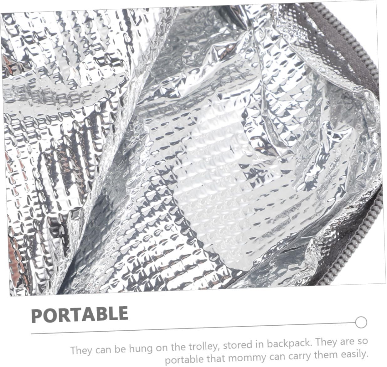 Portable Insulated Bottle Warmer Bag Thermal Pouch for Milk Convenient for Travel Stroller Attachment Easy to Clean Keeps Beverages Warm for Hours Grey