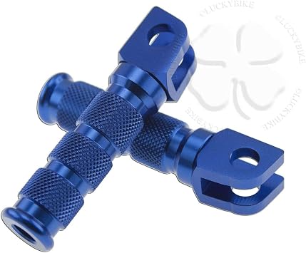Blue Front Sport Foot Peg Round Rider Rest Set For Suzuki GSXR GSF 600 750 Pair