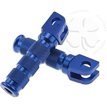 Blue Front Sport Foot Peg Round Rider Rest Set For Suzuki GSXR GSF 600 750 Pair