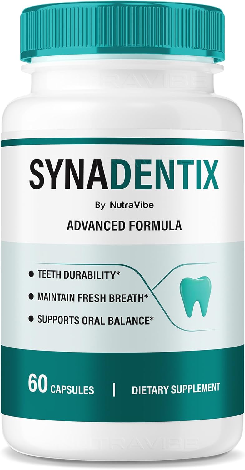 SynaDentix Capsules – Official Syna Dentix Oral Health Support | Natural Formula for Gum Health, Teeth, Fresh Breath & Bright Smile | Premium Dental Care, Easy-to-Take Pills (60 Capsules)