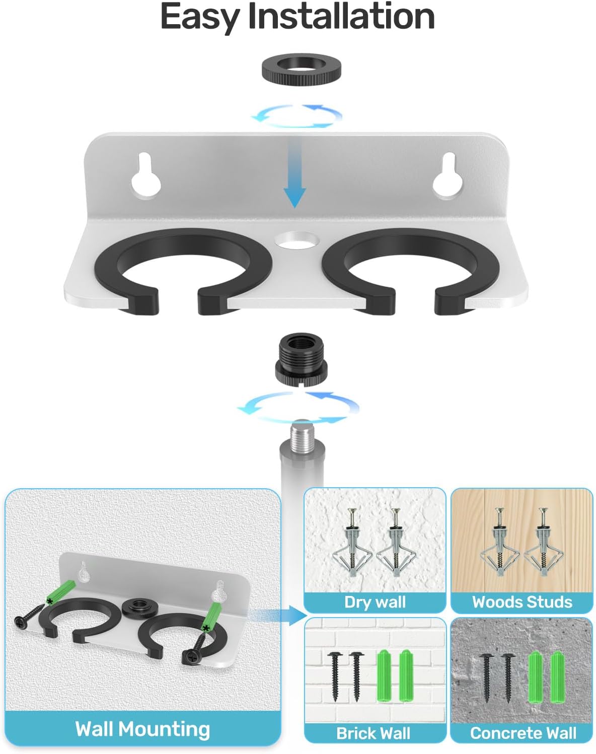 2-Slot Multi Microphone Holder + Desktop Microphone Stand