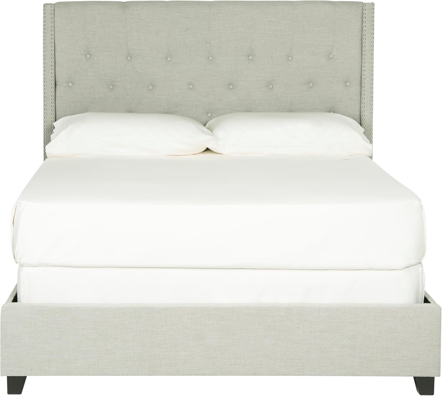 SAFAVIEH Home Collection Winslet Light Grey & Espresso Bed, Full