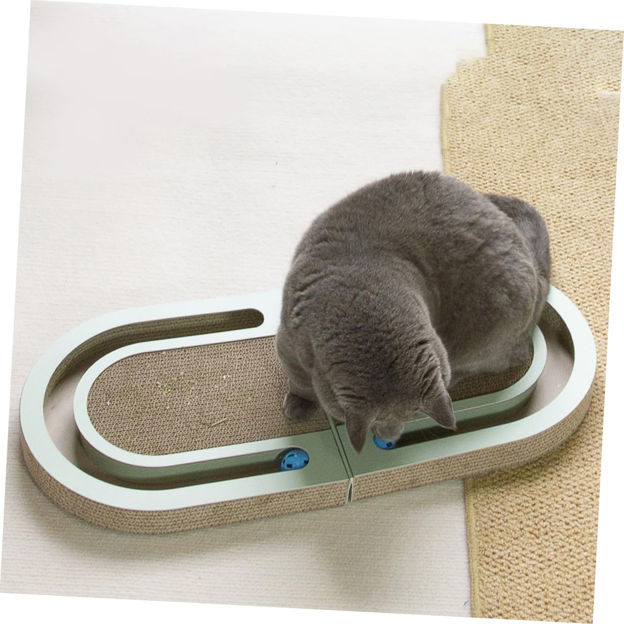 TOYANDONA Tablero Rascador Plegable para Gatos de Cartón Ondulado Alfombra Rascadora Interior para Satisfacer el de Arañazo y Muebles