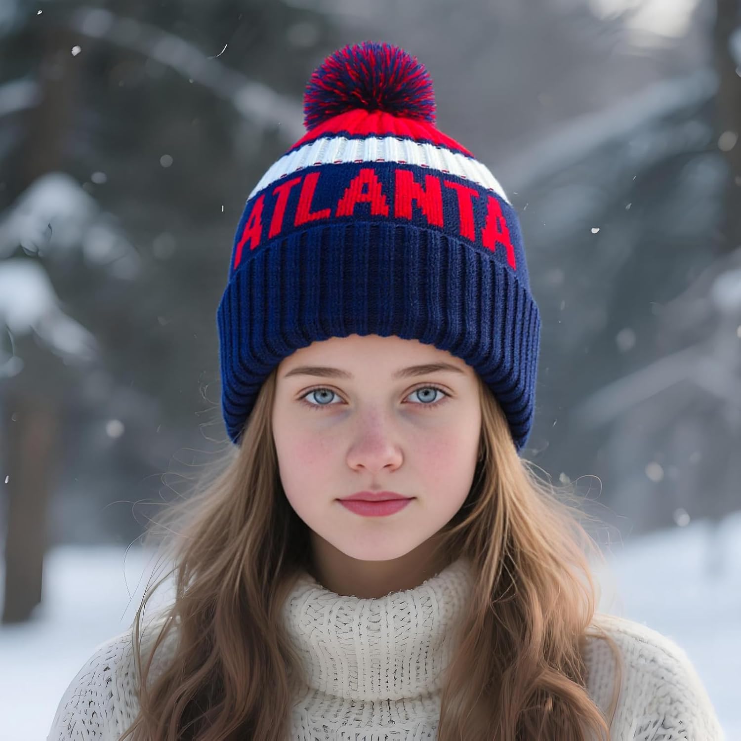 Baseball Team City Beanie, Cuffed Knit Soft Headwear for Women Men Youth, Sports Stylish Winter Hat, Gift for Fans - Image 3