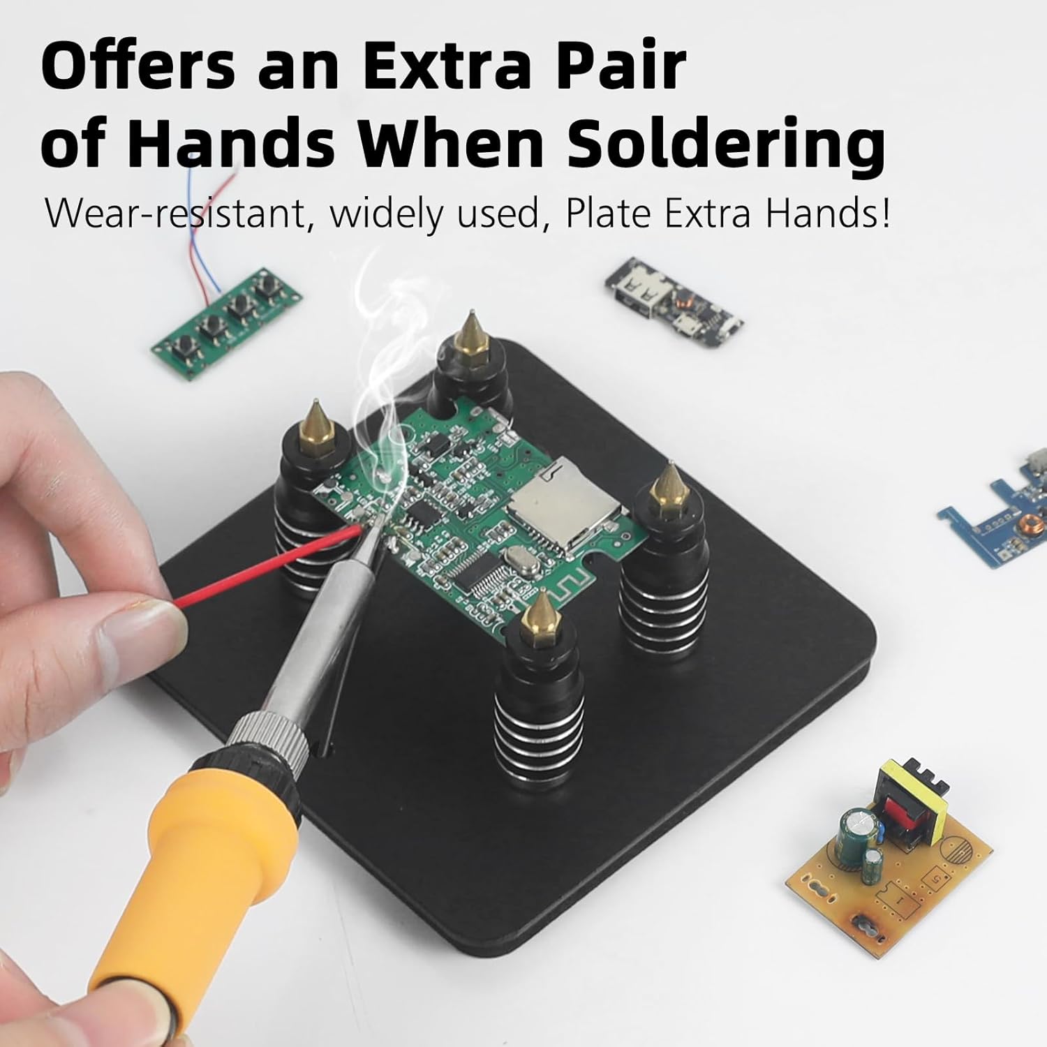 Helping Hands Soldering 10PCS Magnetic PCB Holder Circuit Board Holder, Helping Hands Magnetic Base Magnetic Pillar Stands Solder Holder for Soldering Electronic Repair Jewelry Crafts Hobby Workshop