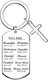 Christian Keyring Gifts Bible Verse Keyring Baptism Gifts Inspirational Religious Gifts Communion Gifts Christian Gifts for Women Girls Graduation Gifts