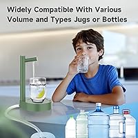 Vista 5 de Dispensador de agua de escritorio para botella de 5 galones, dispensador de agua eléctrico recargable portátil de mesa para jarra de 1 a 5 galones