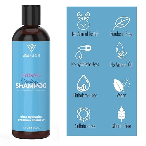 Miniatura 6 de Champú Hidratante Hidratante - Con Aloe Vera Para Cabello Seco - Con Aceite de Oliva y Argán para añadir humedad y brillo - Champú sin sulfato,