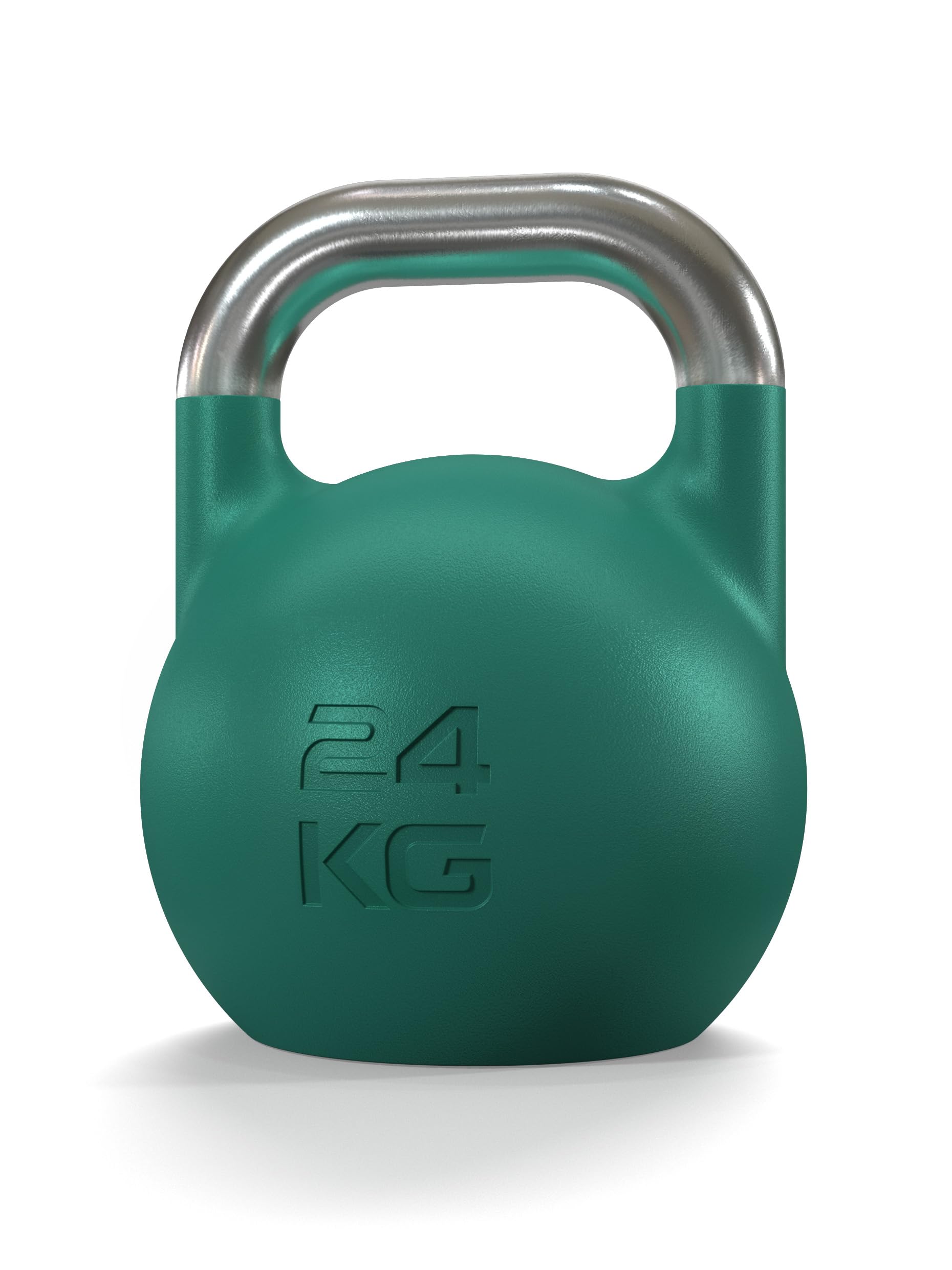 Atletica Set di kettlebell da competizione | Finisher | Kettlebell – 20 kg, 24 kg, 32 kg, in ghisa sferica, qualità da studio, logo discreto, codice colore competizione per una facile maneggevolezza