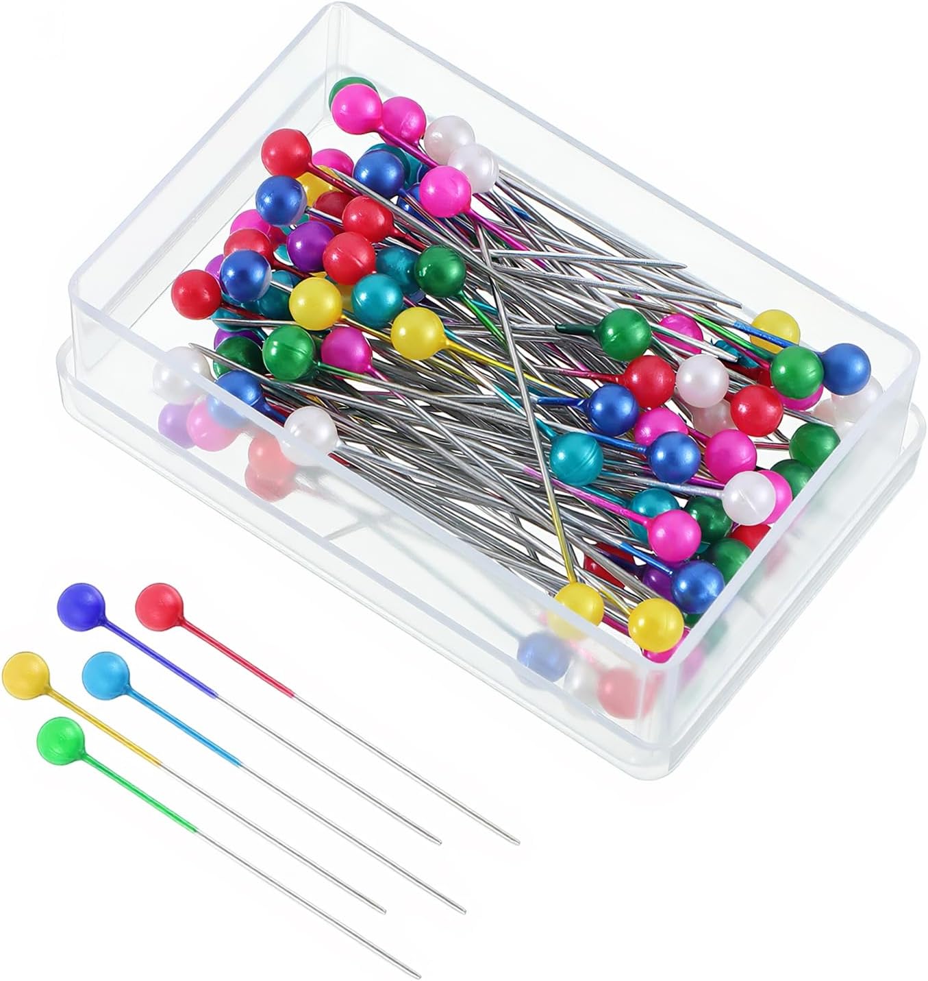 300Pcs Sewing Pins, Straight Pins Sewing, Sewings Pin with Heads Quilting Pin for Fabric, Sew ing Notions for DIY Sewings Craft Dressmaker Jewelry Decoration Fabric