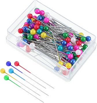 300Pcs Sewing Pins, Straight Pins Sewing, Sewings Pin with Heads Quilting Pin for Fabric, Sew ing Notions for DIY Sewings Craft Dressmaker Jewelry Decoration Fabric