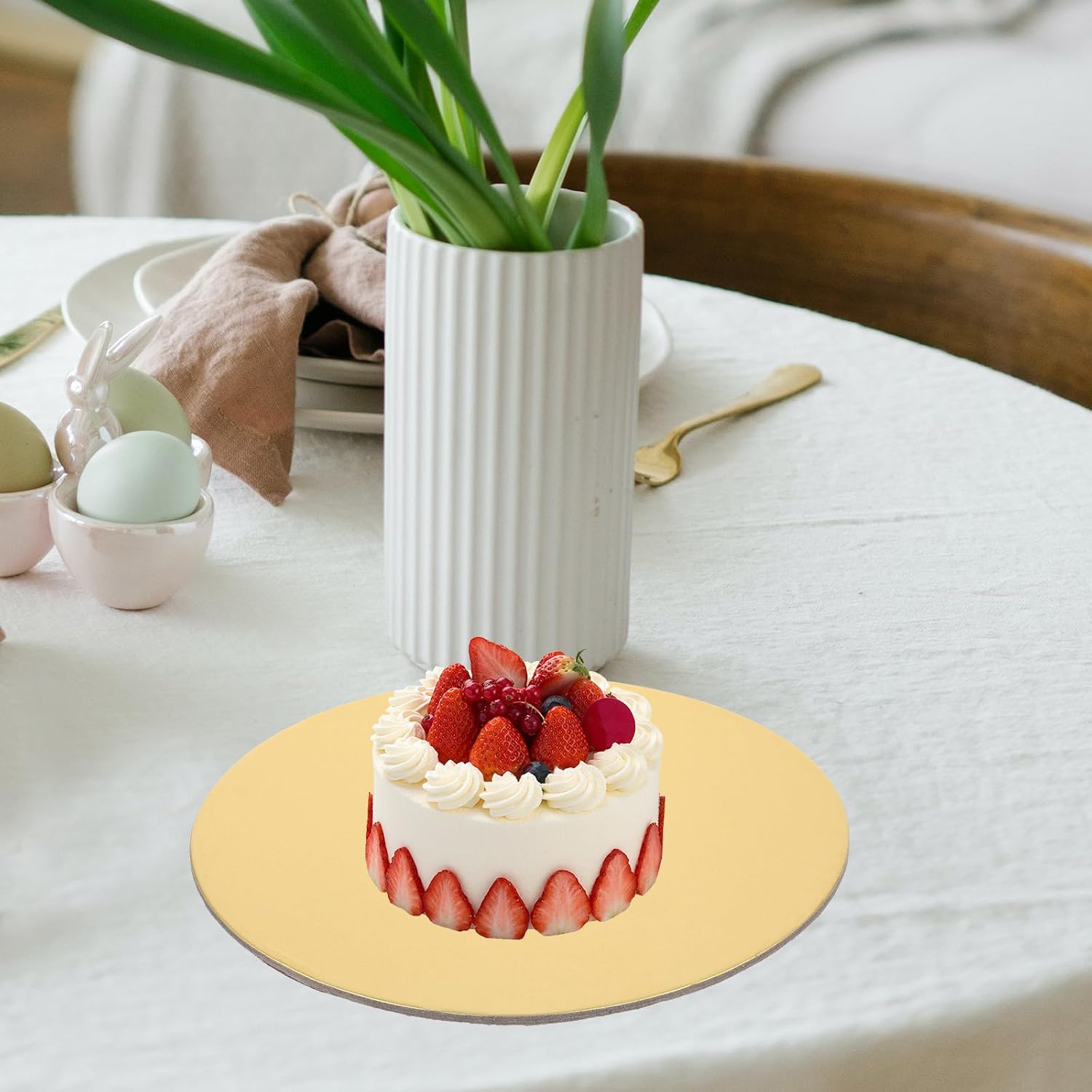 10pcs 3mm Thick round Gold Cake Boards Mousse Mini Cake Bases Disposable and Dessert Display