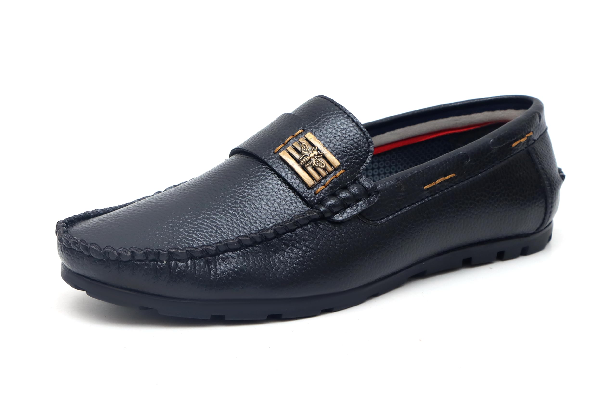 heels county Faux Leather Loafers Shoes for Men-picture-35