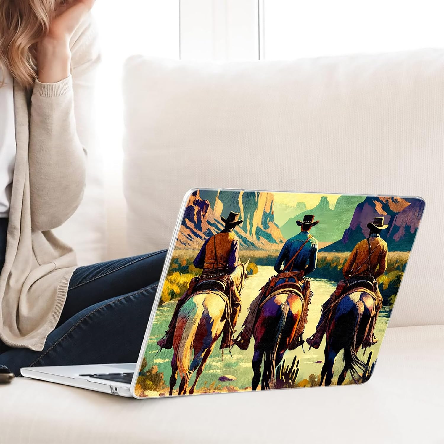 Compatible with MacBook Neo 13-inch, Hard Shell Case with Keyboard Cover and Screen Protector (A3404 A18 Pro chip, 2026 Release) - Western Cowboys MC21564