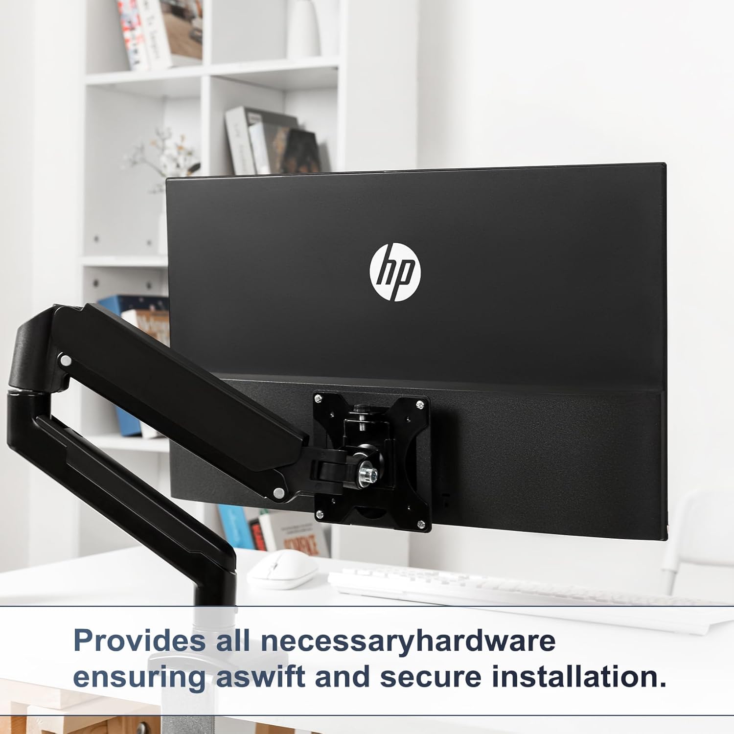 VESA Mount Adapter Bracket for HP Pavilion 22M 24M 27M Monitors - Convert Non-VESA to 75x75mm 100x100mm VESA Compatible, Wall Mount Arm Stand