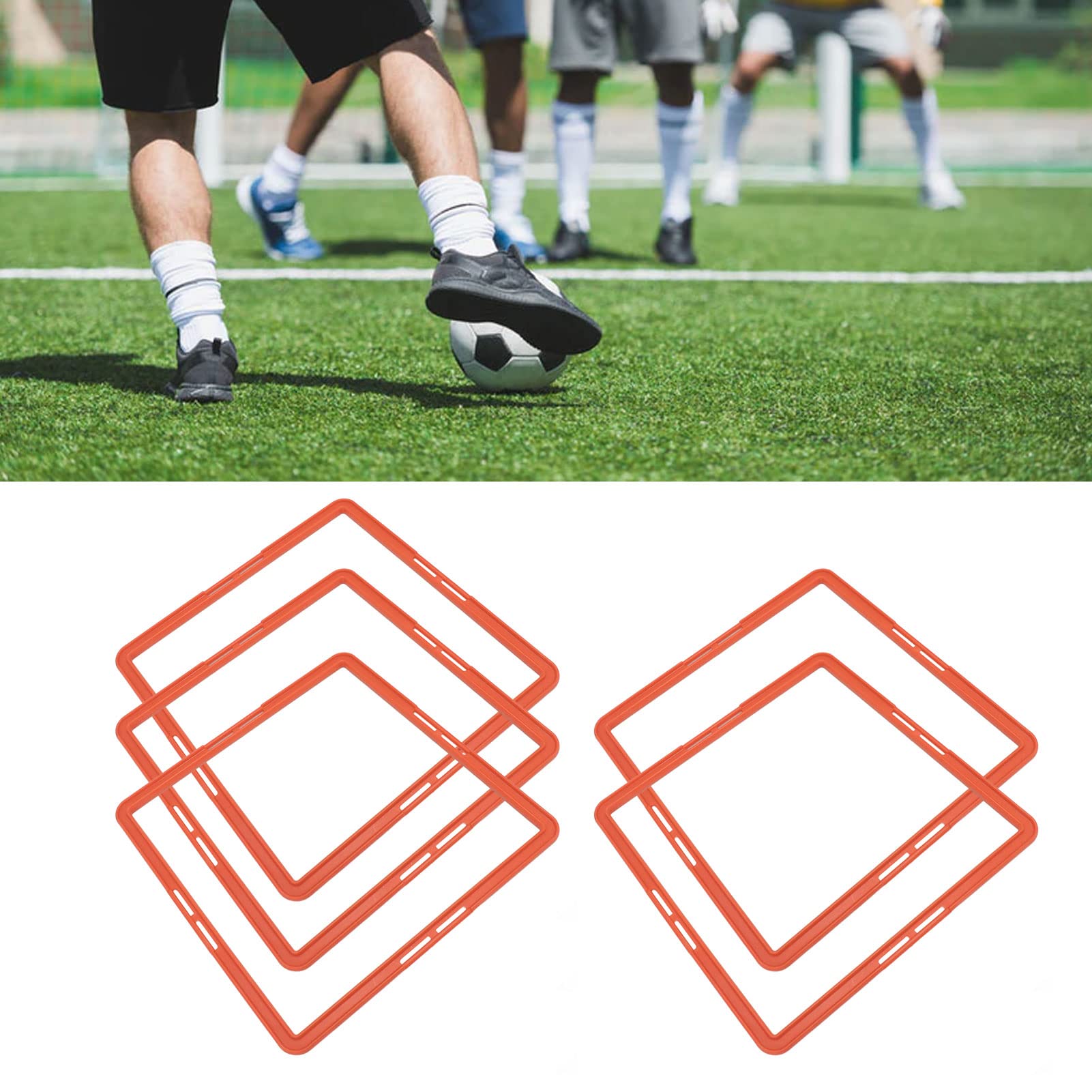 Fockety Anelli Addestramento Agility 16,7 Pollici, Speed Rings PP con | Attrezzatura multisport per l\'agilità di calcio, basket, tennis, esercizi di footwork indoor e outdoor