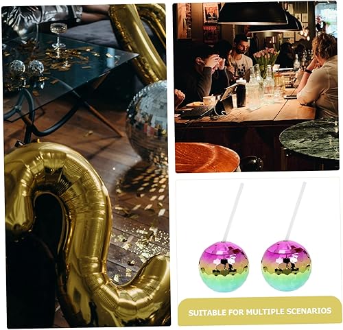 Miniatura 7 de 10 piezas de bola de pajita, bar, taza de cóctel, jarabe para beber cardo, botella de té, discoteca, discoteca, copas de bebida de los años 80, vaso