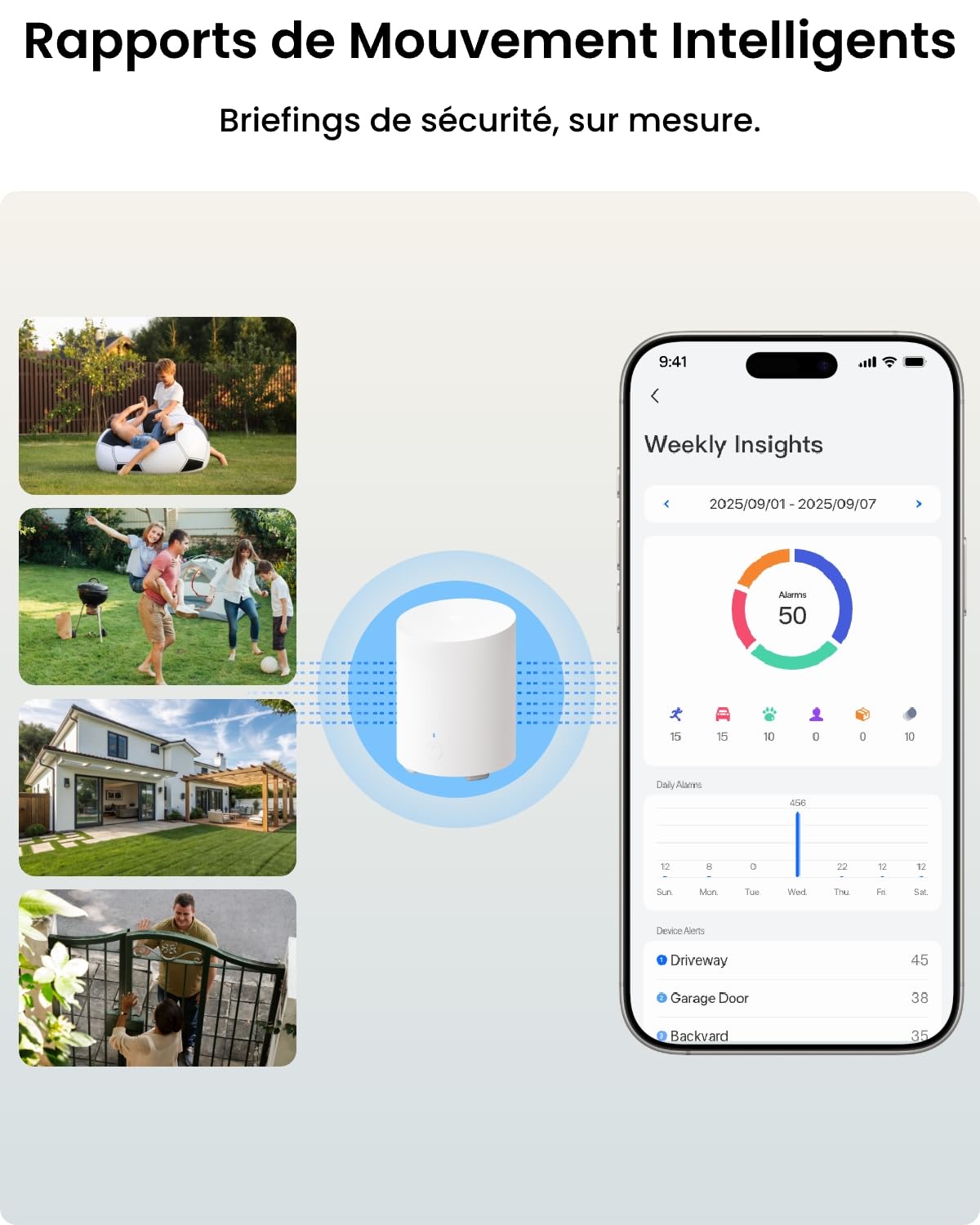 Reolink Kit Caméra Surveillance 2X 360° Pan&Tilt Caméra Solaire sans Fil 2K | Détection IA, Vision Nocturne, Stockage Local sans Abonnement, Jusqu'à 1 To, Home Hub Mini+Argus PT Lite+Panneau Solaire