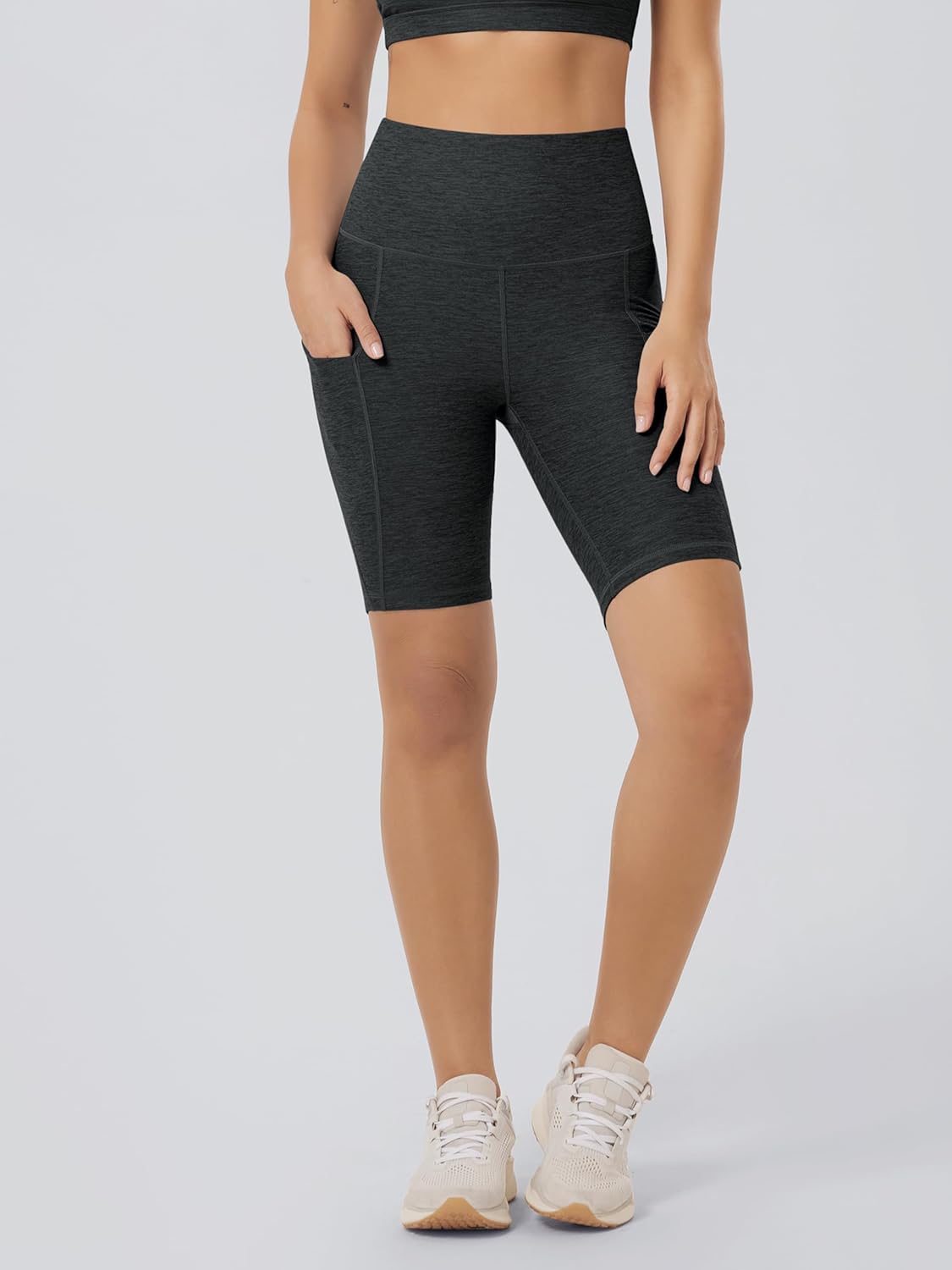 ODODOS Women's Tummy Control Biker Shorts 2.0 with Pockets High Waist Athletic Workout Yoga Shorts-3.5''/ 5"/ 8" / 10" Inseam