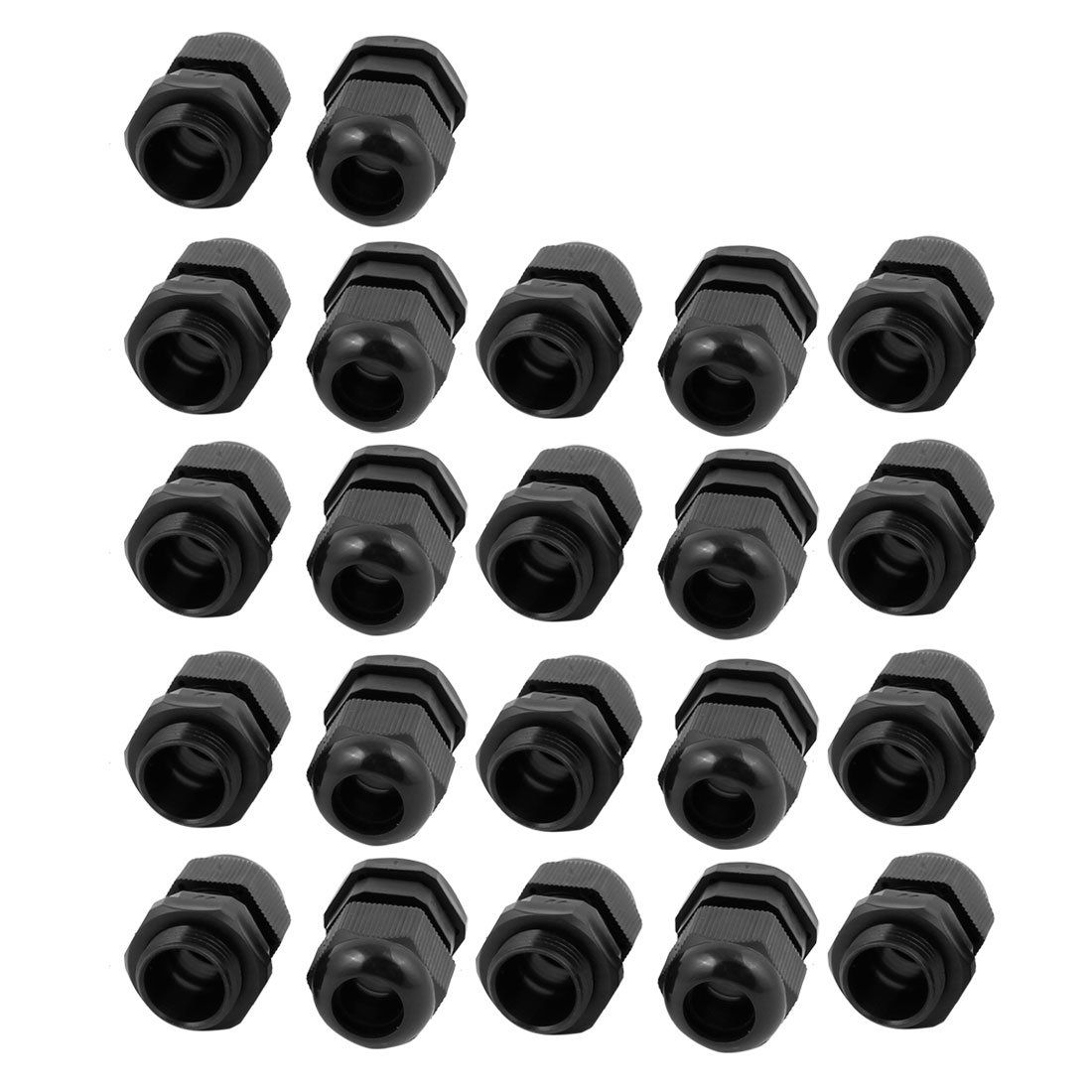 Aexit PG13.5 Nylon Audio & Video Accessories Waterproof Cable Gland Fixing Connector Joints Fastener Connectors & Adapters Black 22PCS