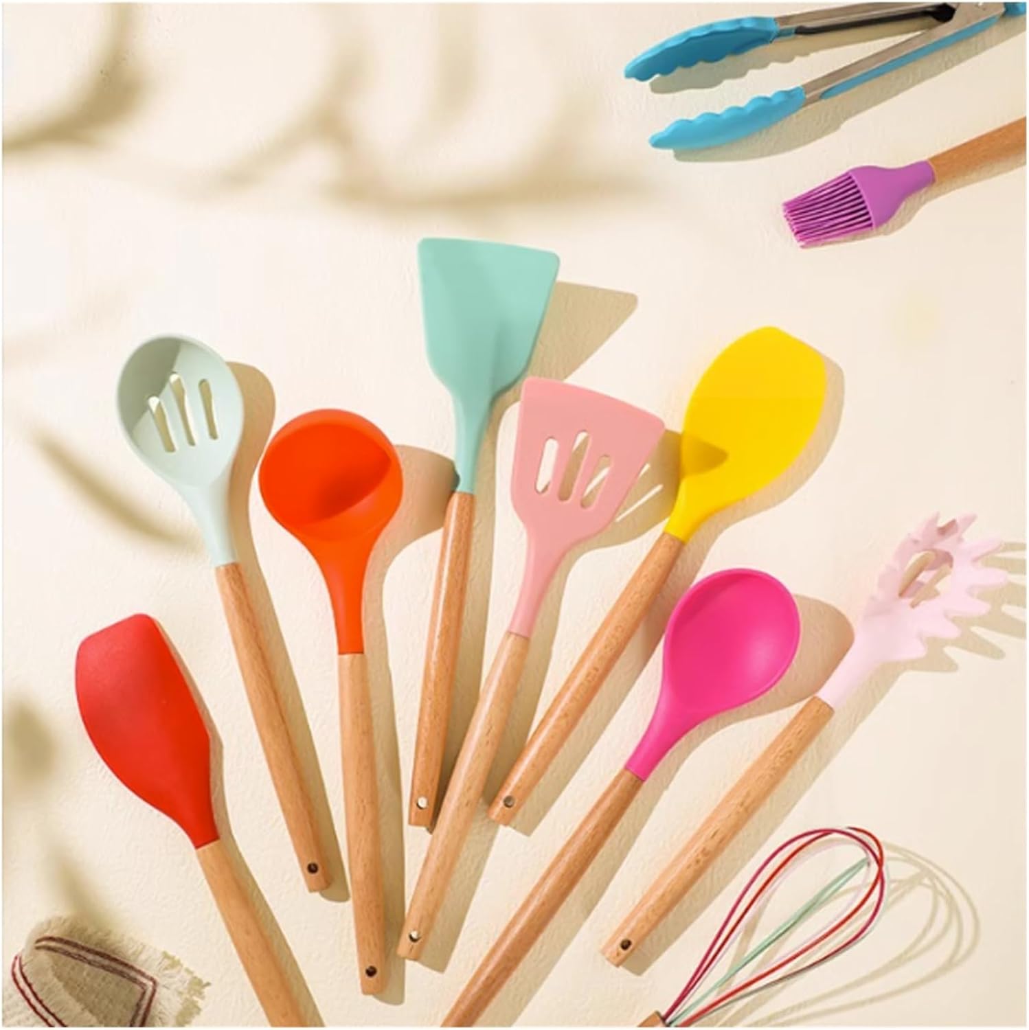 DUYHBAWRS-779 Thickened Anti-scalding Rice Spoon Frying Shovel Kitchenware Set Kitchen