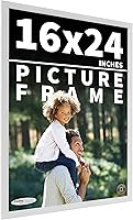 Vista 53 de Poster Palooza Marco de fotos de madera de pino macizo blanco de 18 x 8 Acrílico UV, respaldo de tablero de espuma y accesorios para colgar