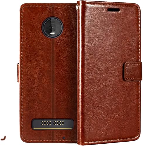 Funda tipo cartera para Motorola Moto Z4, de piel sintética, magnética, con tarjetero y función atril para Motorola Moto Z4