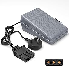 Foot Pedal Power Cord 5.3In Long UK Plug for Brother LS14S,KE14s Machine Brother LS/PS/PX/VX/XL/XR/NV/CS/BC/ES/AE/PQ/QC Series
