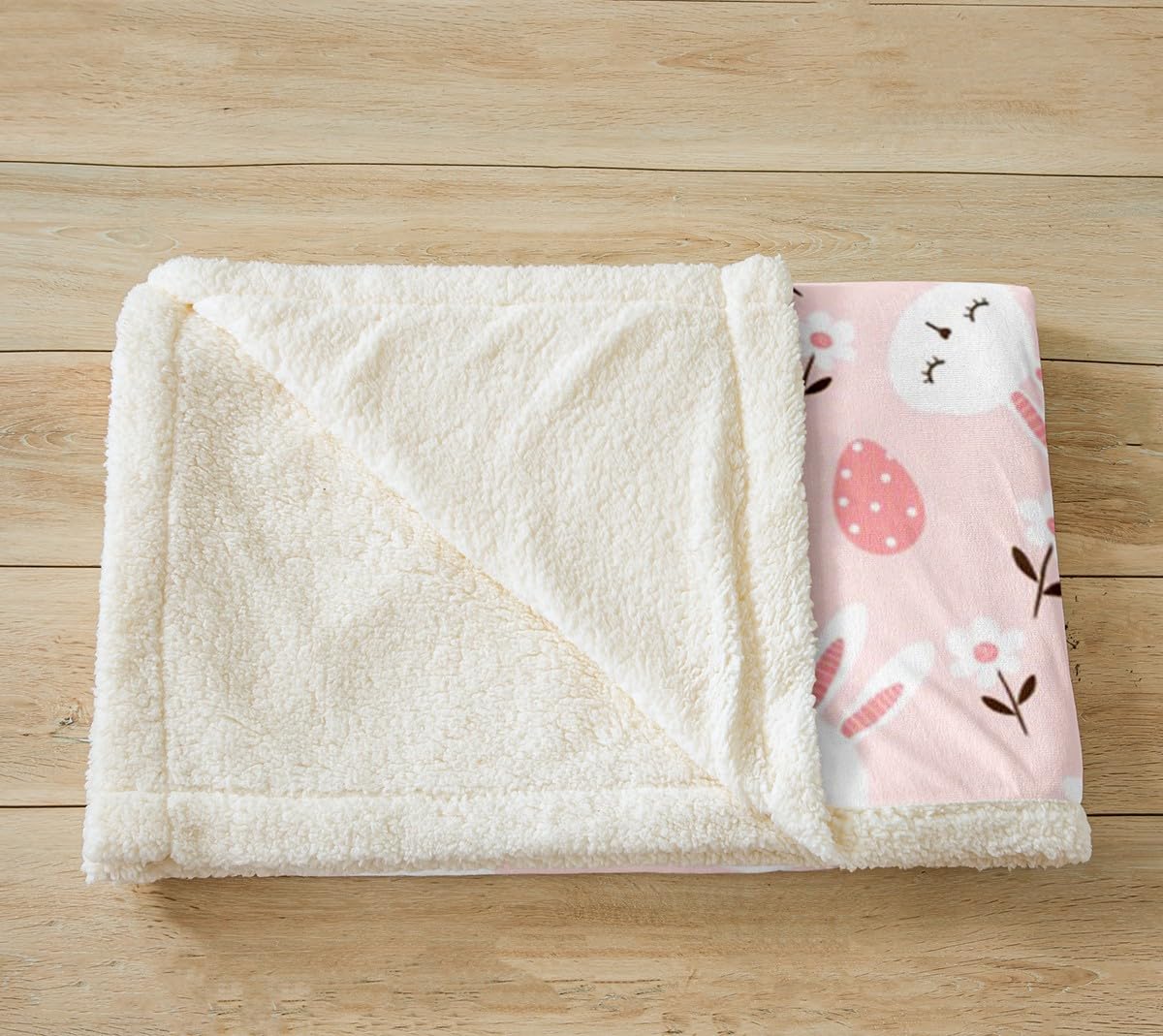 Kaninchen-Plüschdecke Für Mädchen – Flauschige Fleecedecke Mit Hasen-Druck, In Verschiedenen Größen