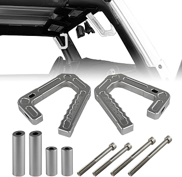 Front Grab Handles Grip Handle Grab Bars Aluminum for Jeep Wrangler JK 2007-2018 Silver