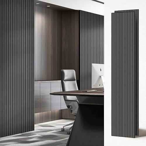 PIWA Paneles acústicos de madera de 9 + 0.472 in, 94 x 24 pulgadas, superficie MDF de 0.47 pulgadas con núcleo absorbente de sonido de 0.394