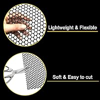 Vista 4 de Malla de alambre de pollo de plástico con bridas de cremallera, red de jardín de 1.3 x 10 pies para postes de musgo, alambre de pollo de plástico