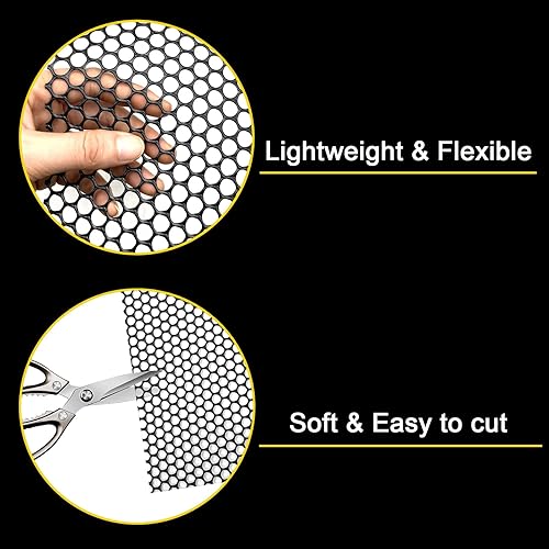 Miniatura 9 de Malla de alambre de pollo de plástico con bridas de cremallera, malla de alambre de pollo de 1.3 x 10 pies para jardinería, cercado de aves de