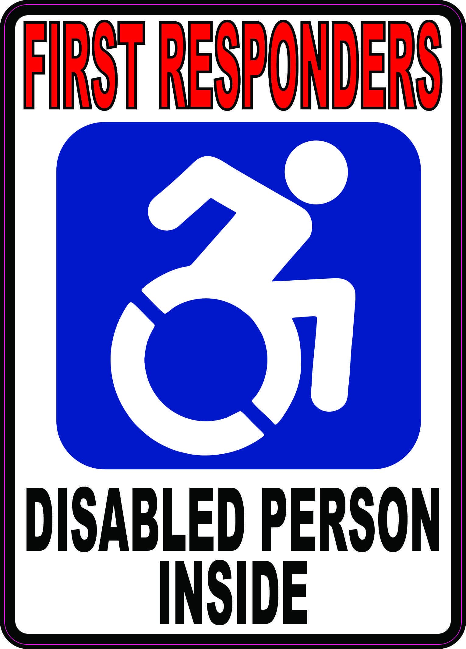 StickerTalk Dynamic Disabled Person Inside Vinyl Sticker, 5 inches by 7 inches