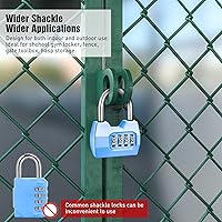 Vista 6 de 1 Paquete disecu Candado de Combinación de 4 Dígitos, Impermeable para Exteriores, para Casillero de Gimnasio Escolar, Cerca, Portón, Cobertizo