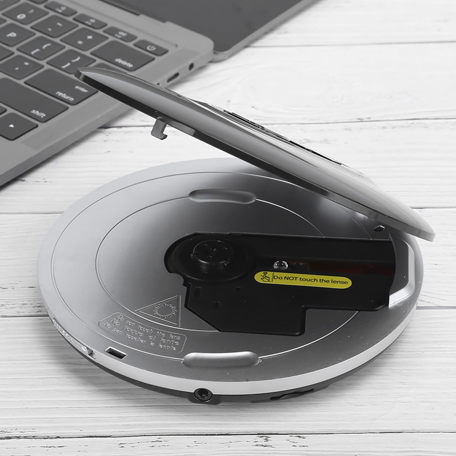 Lettore CD Portatile per Studenti con Funzione Ripetitore, Lettore Musicale Stereo Compatto con Display LCD, qualità HD, Skip, Supporta Ricarica USB e Batterie AA, Ideale per