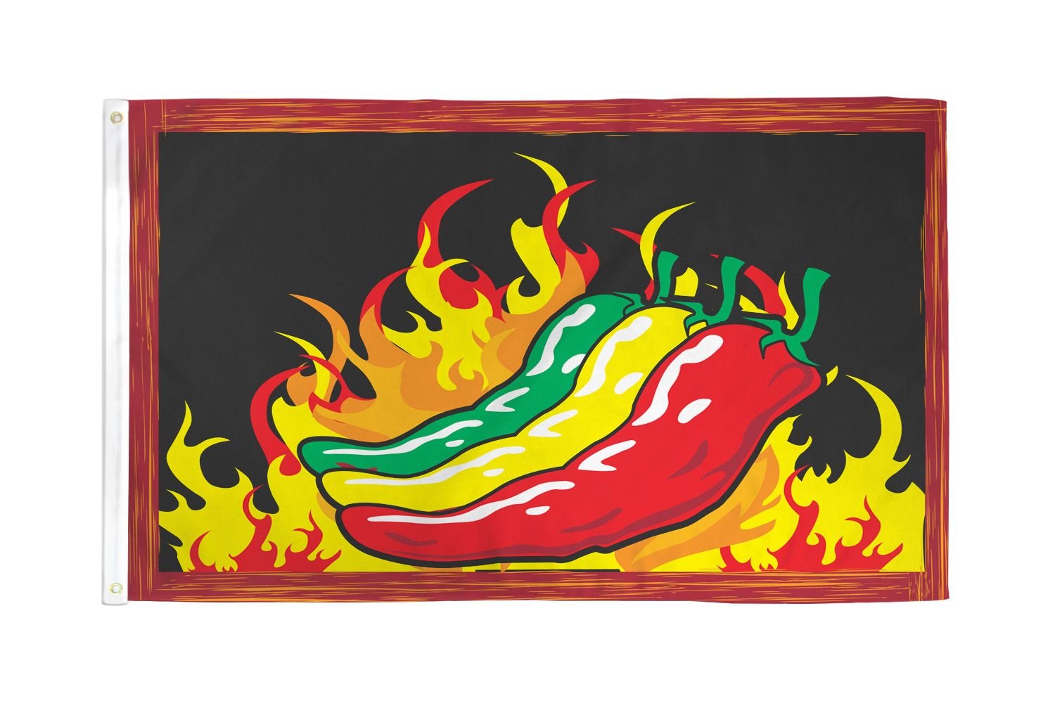 AZ FLAG, Chilies Flag, 3x5 Ft, 100D Polyester Hot Pepper Banner with Two Metal Grommets, Fade Resistant, Vivid Colors