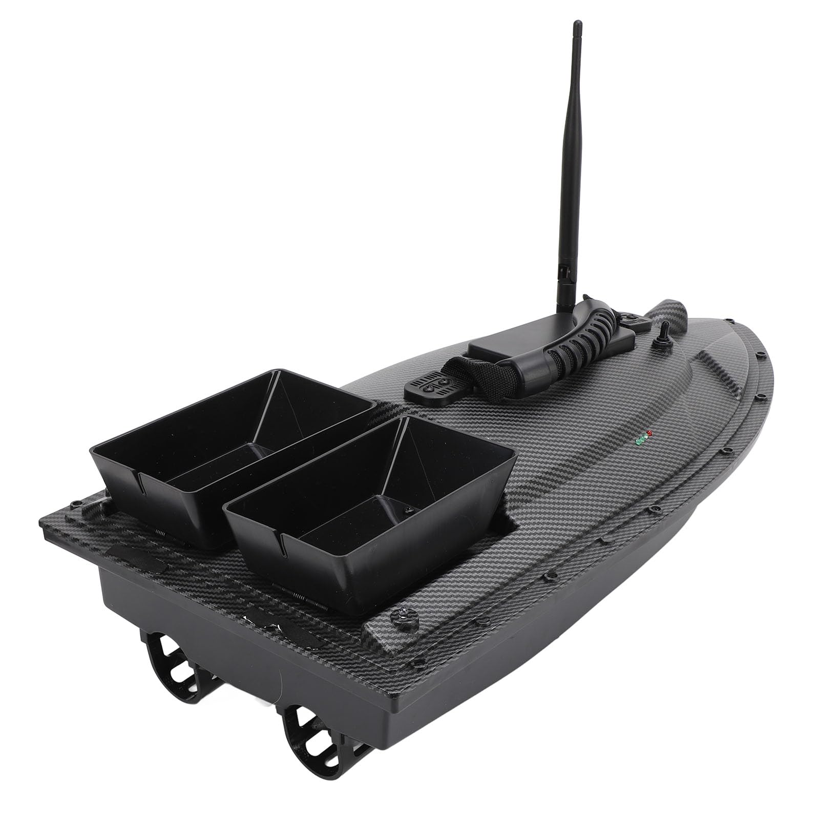 Pilota Automatico a Doppio Motore per Barca da Pesca con Esca Telecomandata per Laghi e Piscine Luce Notturna Costruzione in ABS Portata 500 M