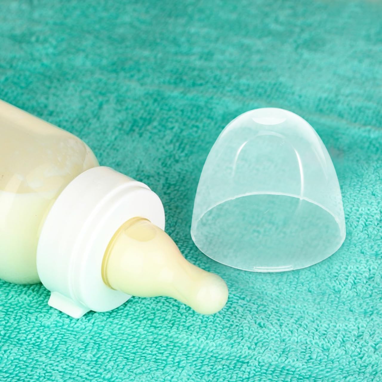4pcs Bottle Caps Replacement Lids Plastic Milk Bottle Caps for Feeding Bottles Reusable and Convenient Design Compact for Easy Use b 6.20X6.20X5.50CM